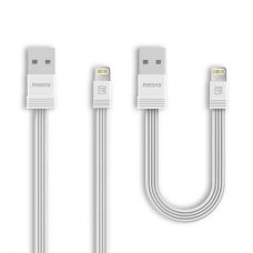 Кабели за данни Remax Tengy RC-062i, iPhone Lightning (iPhone 5/6/7), 1.0м + 0.16м, Бял - 14924