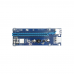 Удължител No Brand Riser, PCI-E 1X to 16X + USB 3.0 Кабел, Син - 17049 Удължител No Brand Riser, PCI-E 1X to 16X + USB 3.0 Кабел, Син - 17049