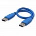 Удължител No Brand Riser, PCI-E 1X to 16X + USB 3.0 Кабел, Син - 17049 Удължител No Brand Riser, PCI-E 1X to 16X + USB 3.0 Кабел, Син - 17049