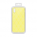 Силиконов гръб No brand, За Apple iPhone XS Max, Grid, Жълт - 51644