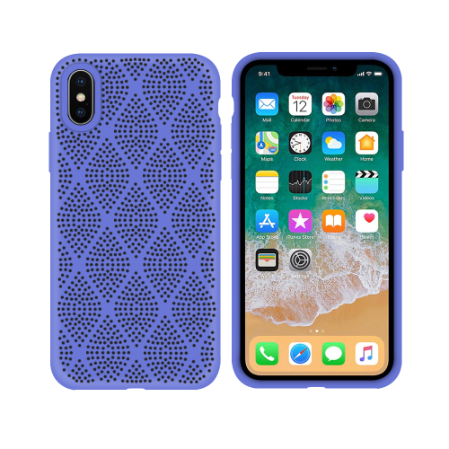 Силиконов гръб No brand, За Apple iPhone XS Max, Grid, Лилав - 51643
