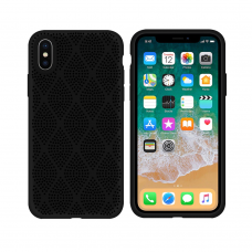 Силиконов гръб No brand, За Apple iPhone XS Max, Grid, Черен - 51642