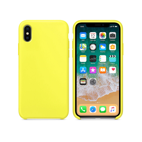 Силиконов гръб No brand, За Apple iPhone XS Max, Soft touch, Жълт - 51662 Силиконов гръб No brand, За Apple iPhone XS Max, Soft touch, Жълт - 51662