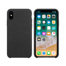 Силиконов гръб No brand, За Apple iPhone XS Max, Текстил, Hiha, Сив - 51682