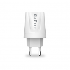 Мрежово зарядно устройство, DeTech, DE-01, 5V/2.1A 220V, 2 x USB, Бял - 14118