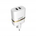 Мрежово зарядно устройство, LDNIO DL-AC52, 5V 2.4A, Универсално, 2 x USB, С Micro USB кабел, Бял - 14372 Мрежово зарядно устройство, LDNIO DL-AC52, 5V 2.4A, Универсално, 2 x USB, С Micro USB кабел, Бял - 14372