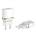 Мрежово зарядно устройство, LDNIO DL-AC50, 5V 1A, Универсално, 1 x USB, С кабел за iPhone 5/6/7SE, Бял - 14371