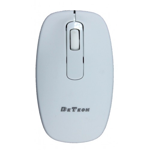 Мишка DeTech, Оптична 4D Wired, Бял - 903 Мишка DeTech, Оптична 4D Wired, Бял - 903