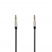 Аудио кабел 3.5mm жак, М/М, Remax, 2.0м, Черен -18269