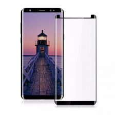 Стъклен протектор, No brand, За Samsung Galaxy S8, Full glue, 0.3mm, Черен - 52425
